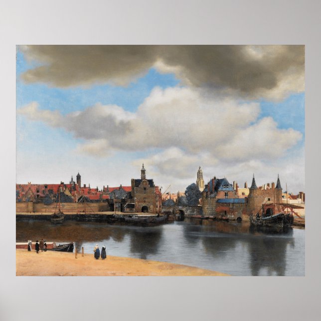Affiche Vue de Delft Vermeer (Devant)
