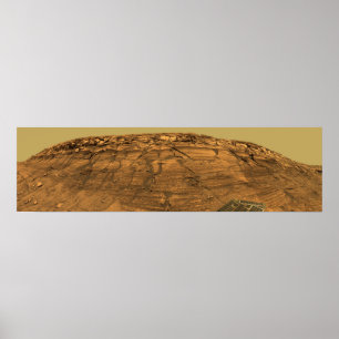 Affiche Vue de falaise de brûlures sur Mars