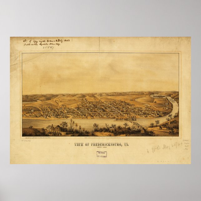 Affiche Vue de Fredericksburg, Virginie (nov. 1862) (Devant)