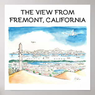Affiche Vue De Fremont, Californie