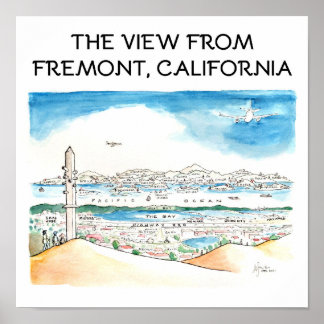 Affiche Vue De Fremont, Californie