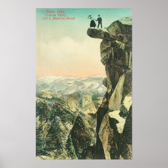 Affiche Vue de Glacier Point sur Yosemite (Devant)
