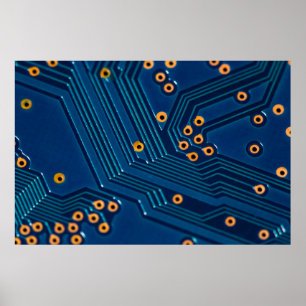 Affiche Vue de gros plan de la carte électronique de l'ord