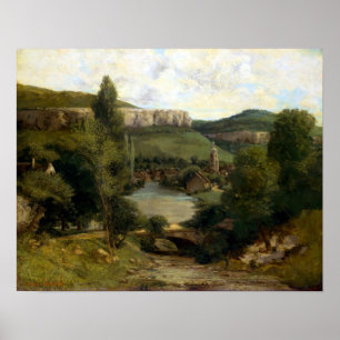 Affiche Vue de Gustave Courbet d'Ornans