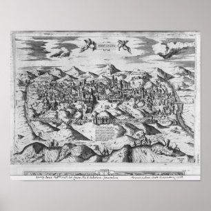 Affiche Vue de Jérusalem, 1570 ?