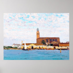 Affiche Vue de la cathédrale de Chioggia par Alfred Zoff
