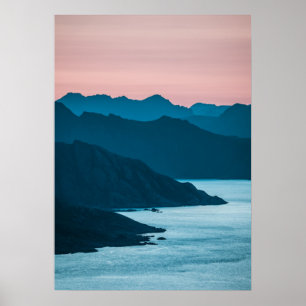 Affiche Vue de la côte des îles Lofoten en Norvège