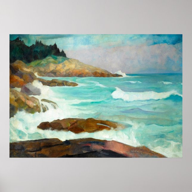 Affiche Vue de la côte du Maine par Newell Convers Wyeth (Devant)