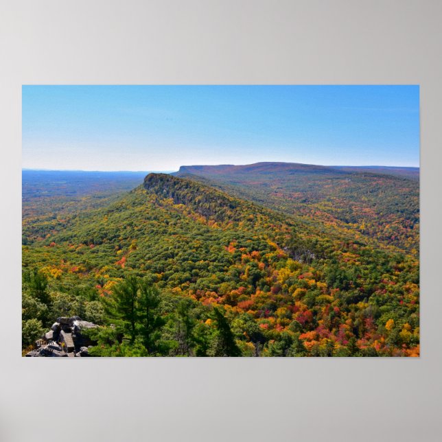 Affiche Vue de la crête de Shawangunk à l'automne (Devant)