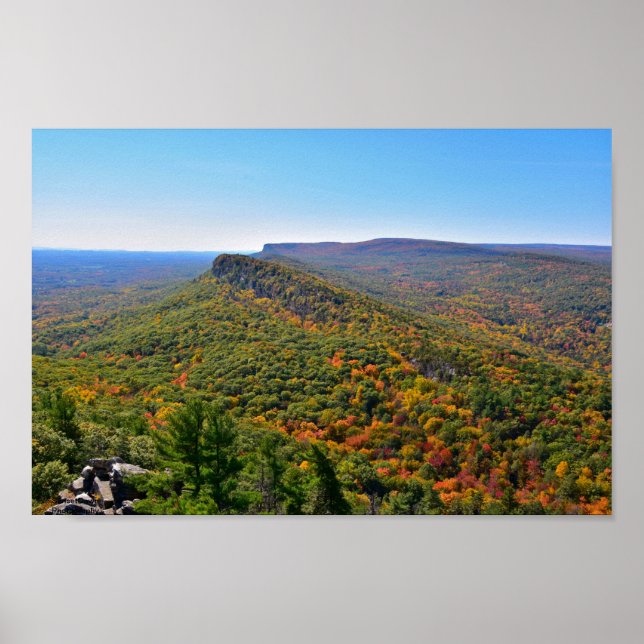 Affiche Vue de la crête de Shawangunk à l'automne (Devant)