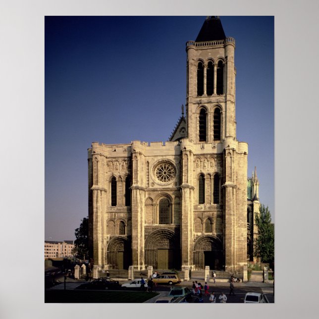 Affiche Vue de la façade ouest, commencé c.1135 (photo) (Devant)