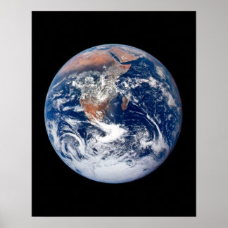 Affiche Vue de la planète Terre depuis Apollo 17