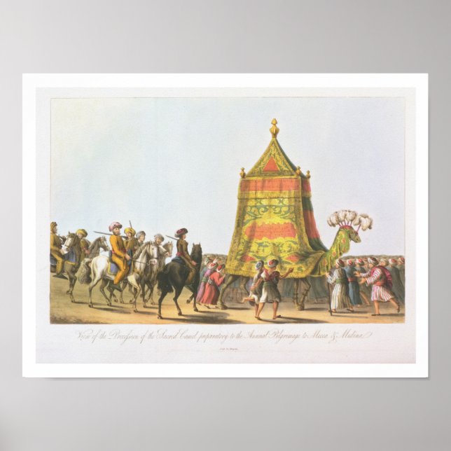 Affiche Vue de la procession de la préparation du chameau  (Devant)