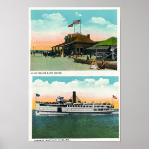 Affiche Vue de la salle de bains de Cliff Beach