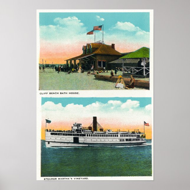 Affiche Vue de la salle de bains de Cliff Beach (Devant)