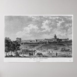 Affiche Vue de La Salpetriere de Hopital