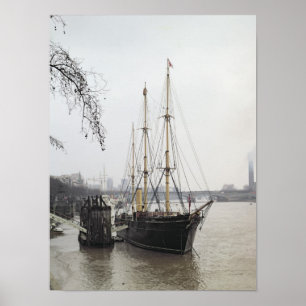 Affiche Vue de la Tamise avec la découverte de RRS