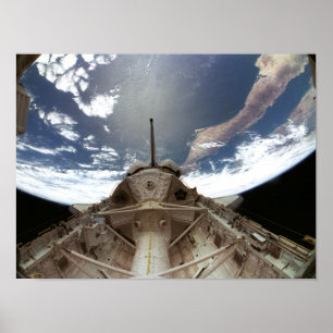 Affiche Vue de la Terre depuis la navette spatiale Columbi