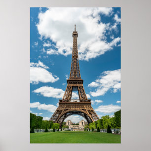 Affiche Vue de la Tour Eiffel depuis le Parc Public Champ