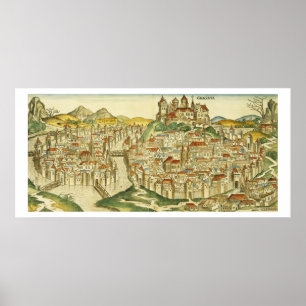 Affiche Vue de la ville de Cracovie (Kracow), du Nure
