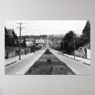 Affiche Vue de la ville de North Bend, Oregon