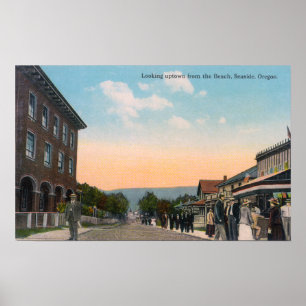 Affiche Vue de la ville haute du BeachSeaside, OU