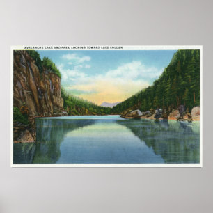 Affiche Vue de lac Colden de lac avalanche