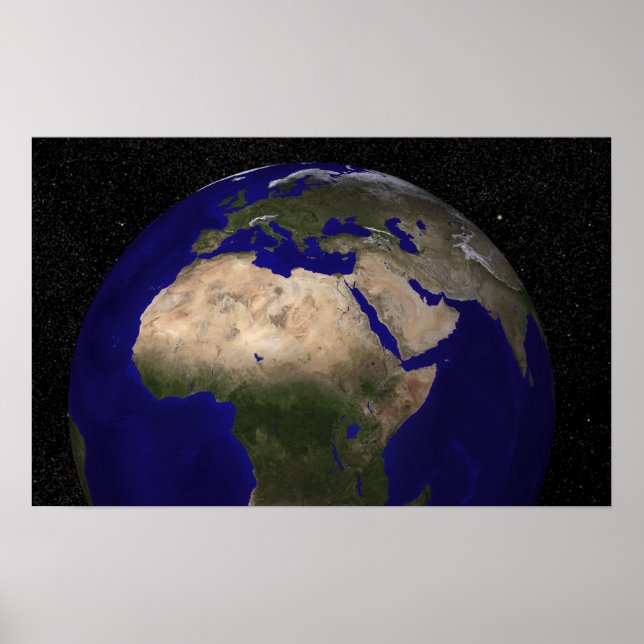 Affiche Vue de l'Afrique, de l'Europe, du Moyen-Orient et  (Devant)