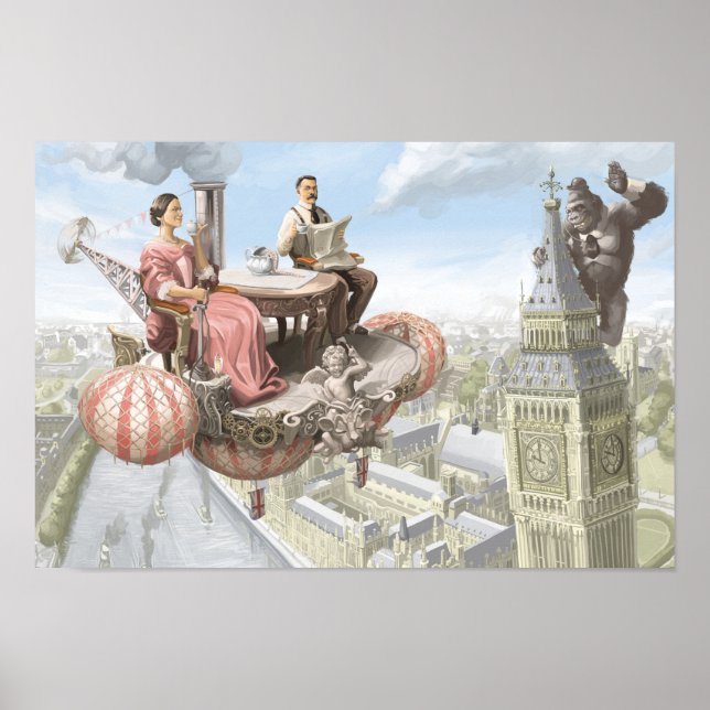 AFFICHE VUE DE L'AIR DU PUNK À VAPEUR (Devant)