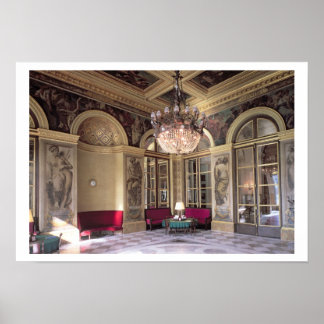 Affiche Vue de l'antichambre avec représentation allégoriq