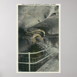 Affiche Vue de l'arche de la cathédrale sur le bassin de S
