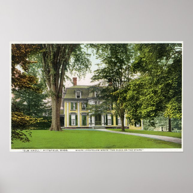 Affiche Vue de l'Elm Knoll, Longfellow Réside ici (Devant)