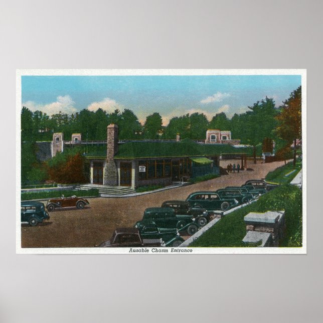 Affiche Vue de l'entrée Ausable Chasm (Devant)