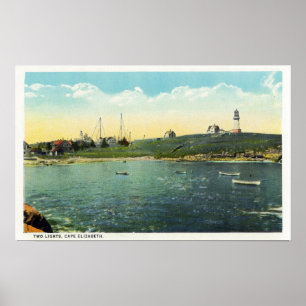 Affiche Vue de l'île de Cushing de la tête blanche