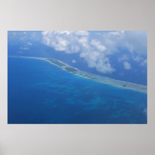 Affiche Vue de l'île de Rangiroa