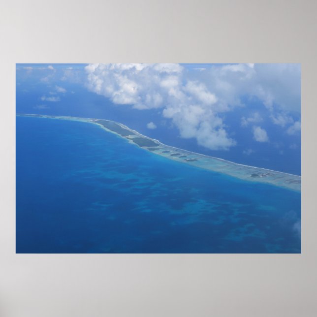 Affiche Vue de l'île de Rangiroa (Devant)