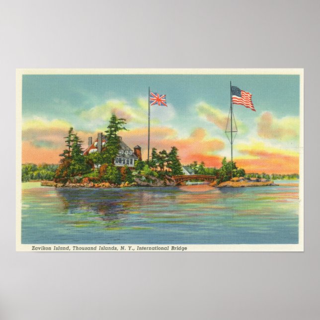 Affiche Vue de l'île de Zavikon (Devant)