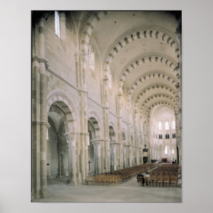 Affiche Vue de l'intérieur de la nef, 12ème siècle