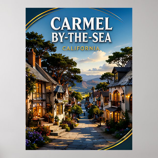 Affiche Vue de l'océan à Carmel-by-the-Sea (Devant)