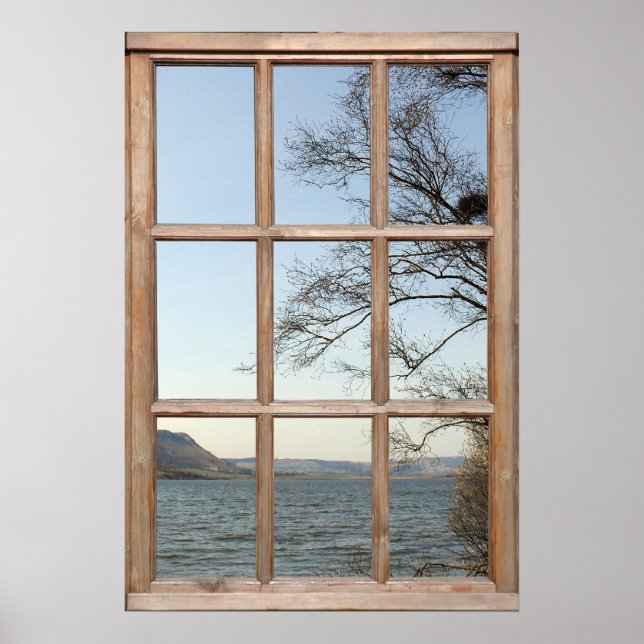 Affiche Vue de loch à partir d'une fenêtre (Devant)