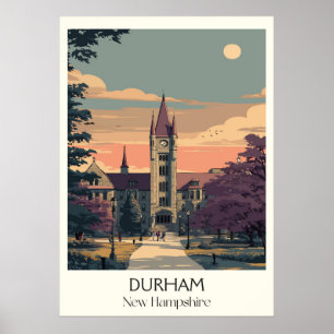 Affiche Vue de l'Université de Durham New Hampshire