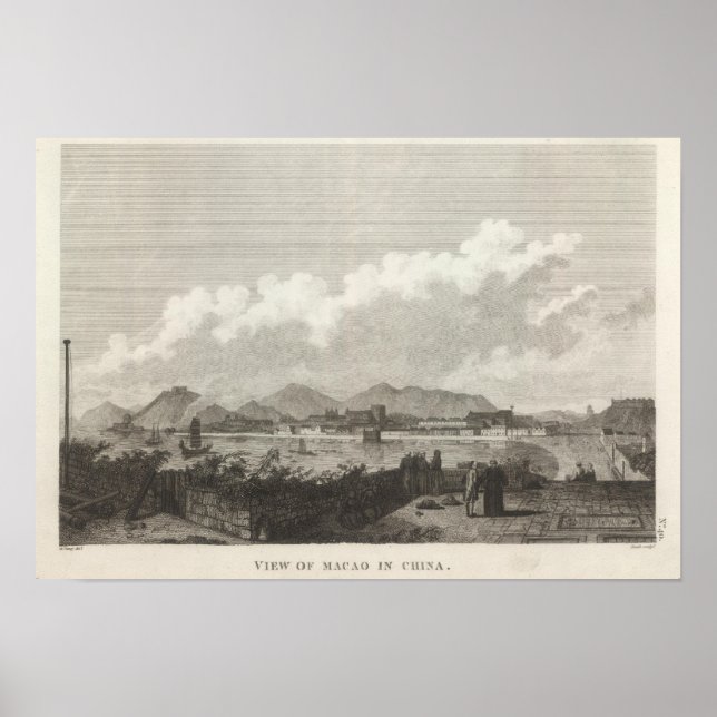 Affiche Vue de Macao en Chine (Devant)