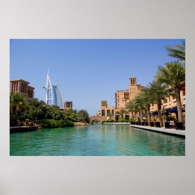 Affiche Vue De Madinat Jumeirah, Dubaï (Devant)