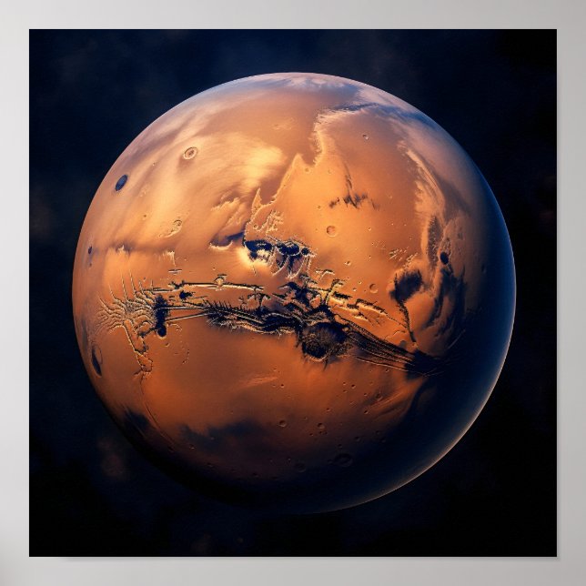 Affiche Vue de Mars depuis l'espace (Devant)