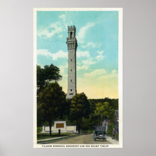 Affiche Vue de mémorial de comprimé et de pèlerin de
