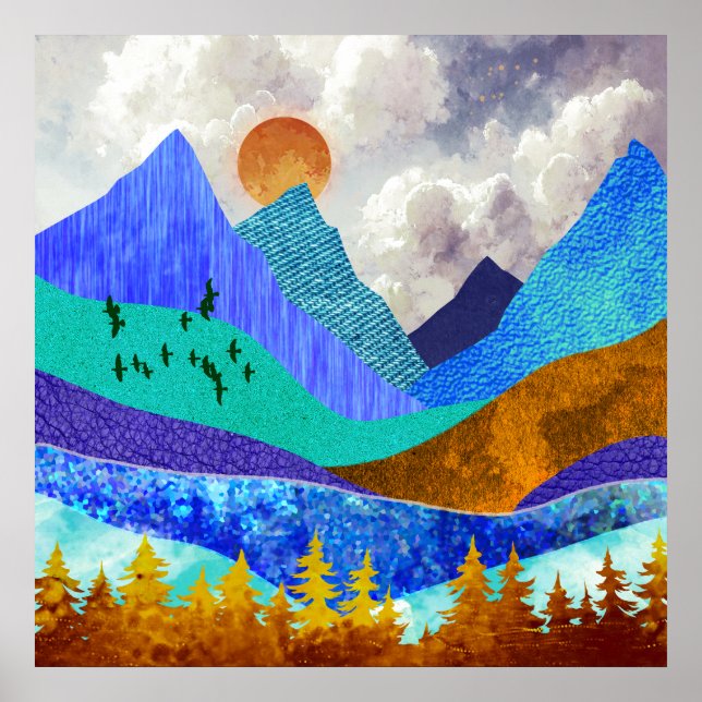 Affiche Vue de montagne (Devant)