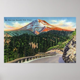 Affiche Vue de montagne de point de buses