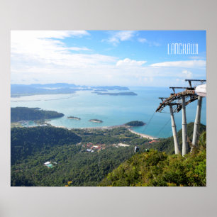 Affiche Vue de montagne du téléphérique de Langkawi Souven