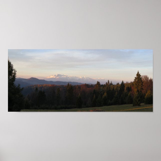 Affiche Vue de Morning Tatras de Beskid Sądecki (Devant)