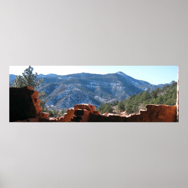 Affiche Vue de Mountain View depuis Cliff Dwellings - Long (Devant)